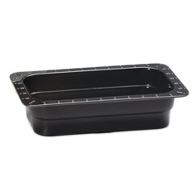 G.E.T.&reg; 2-1/2" Deep 1/4 Size Black Insert Pan