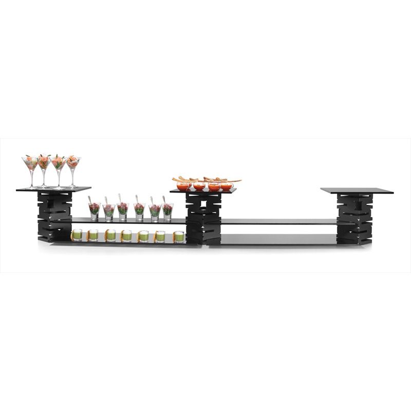 Rosseto&reg; 6"x12" Black Multi-Level Riser