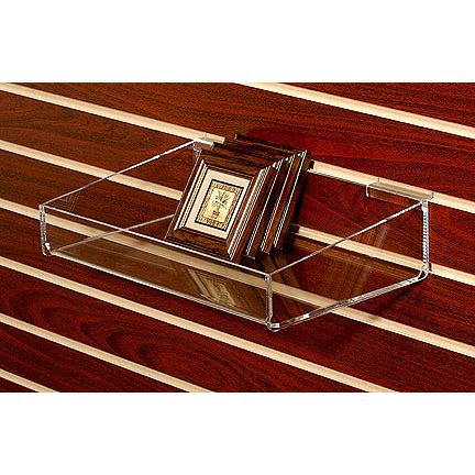 Clear Solutions 14" x 2-1/2" x 9" Clear Shelf w/ Sides