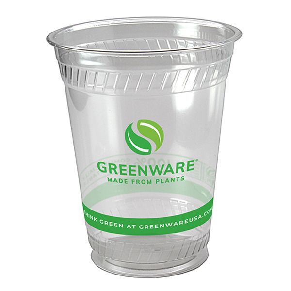 Fabri-Kal Greenware 16 Oz. Clear Plastic Compostable Cups