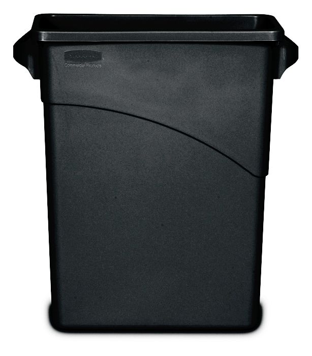Rubbermaid&reg; Slim Jim&reg; 15-7/8 Gal. Black Waste Container