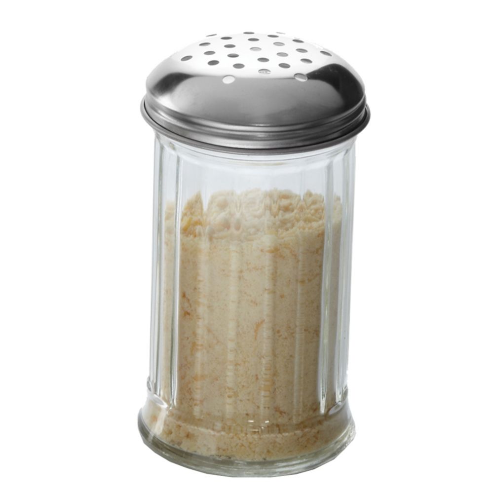American Metalcraft 12 Oz. Glass Cheese Shaker with S/S Lid