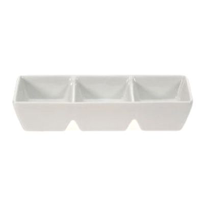 Vertex China 3 Compartment 7-1/2" x 3"  Sauce Dish