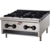 Wells Manufacturing Two Burners Gas Hot Plate with 4" Legs