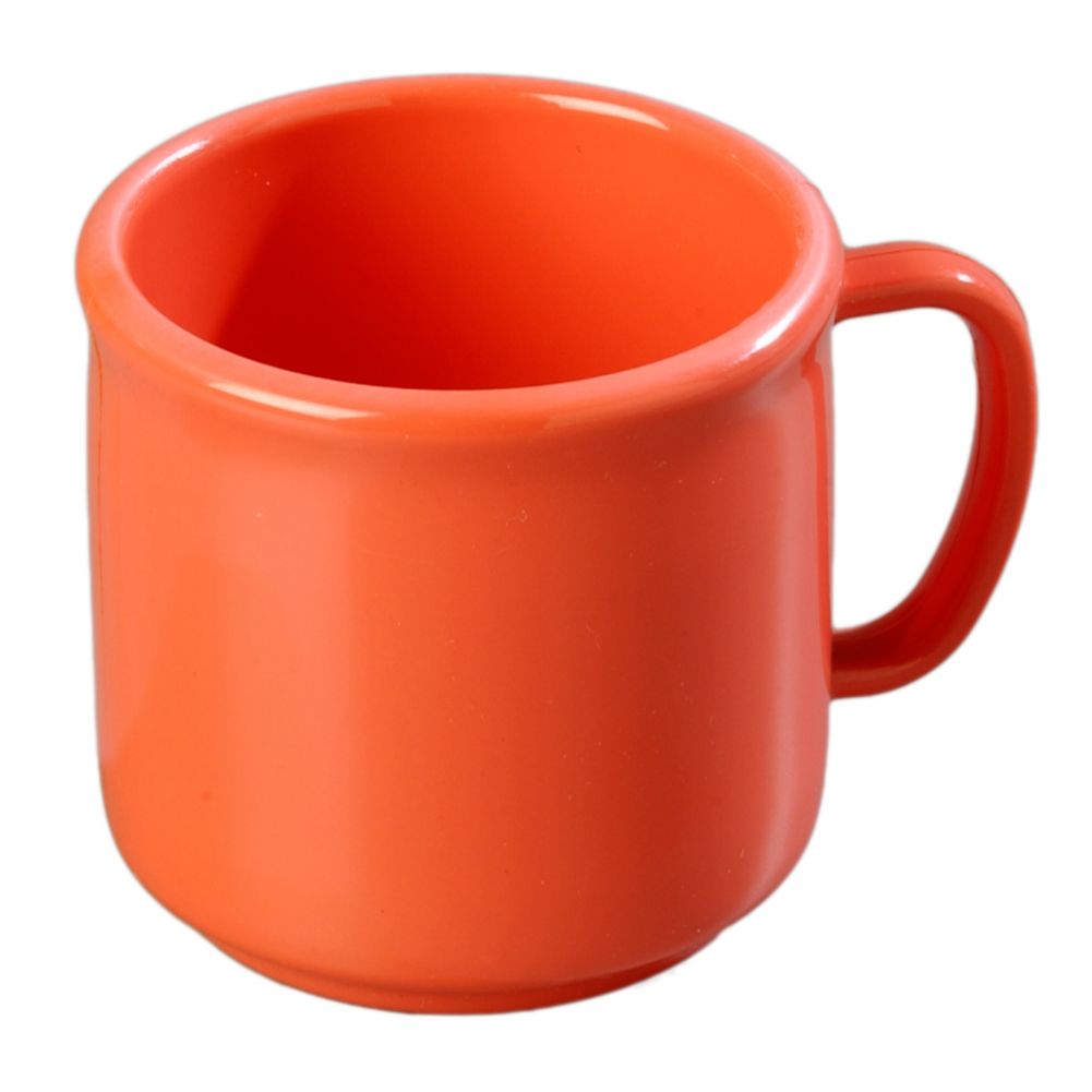 Carlisle&reg; Stackable&trade; Sunset Orange 10 Oz. SAN Plastic Mug