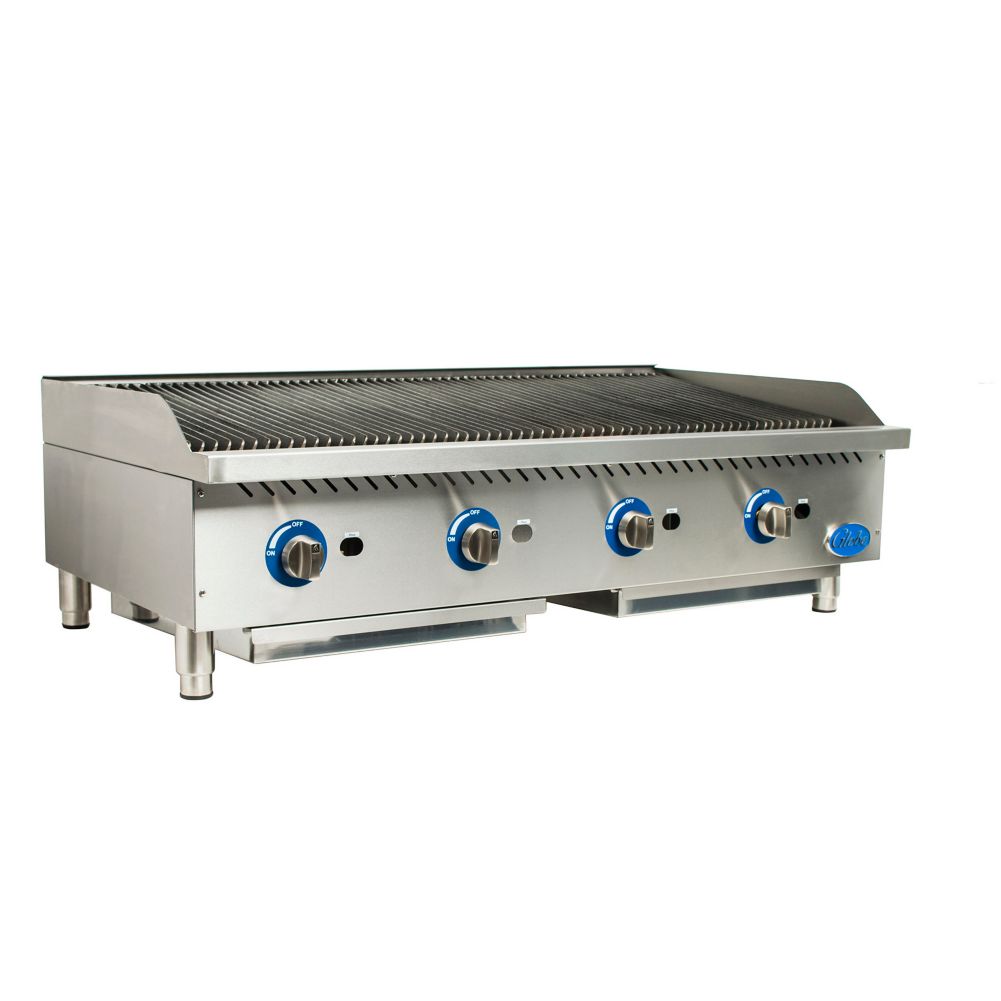Globe Countertop 48" Cast Iron Radiant Gas Charbroiler