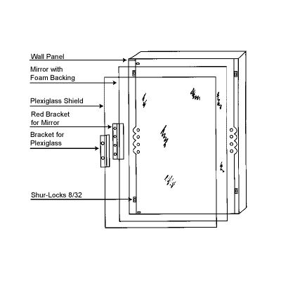 Sentry Mirror Sales 24" x 36" Anti-Graffiti Mirror