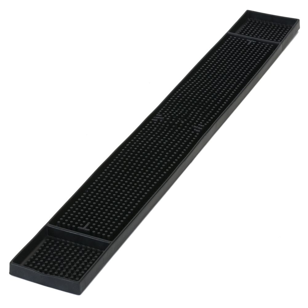 Carlisle 3" x 27" Black Thermoplastic Bar Mat