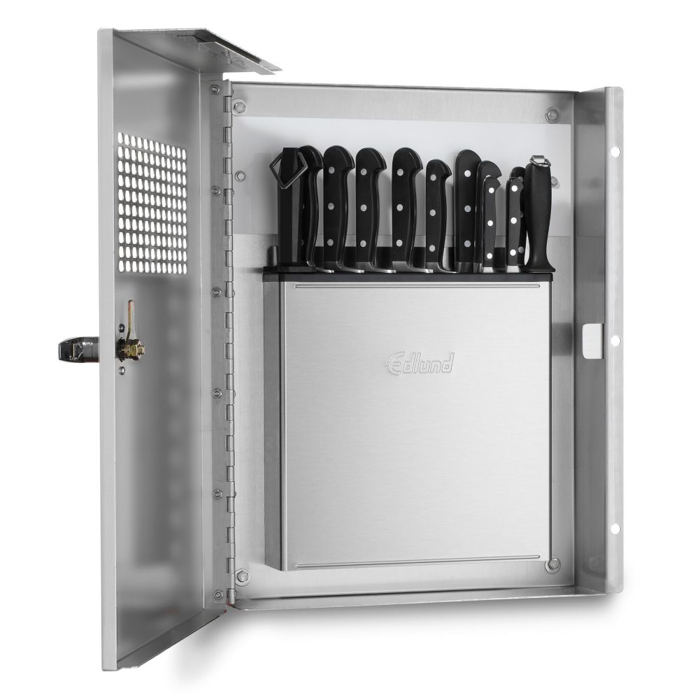 Edlund KR-99 Locking Knife Cabinet with KR-699 Knife Rack