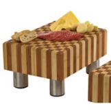 Buffet Euro Checkered Bamboo Butcher Block Display