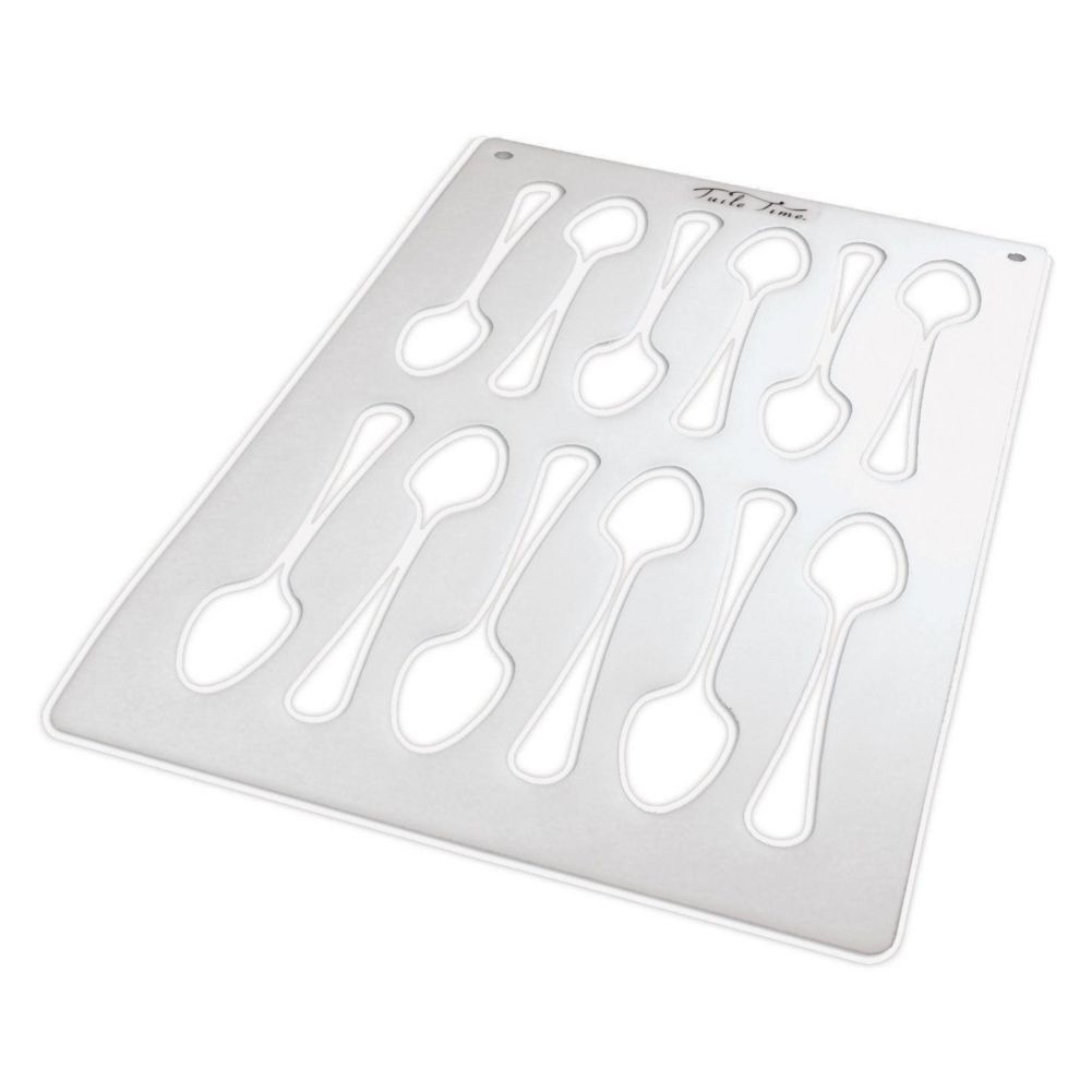 Paderno World Cuisine Tuile Stencil with Imprint of 12 Spoons