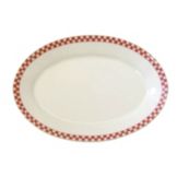 Homer Laughlin China Checkers Red NR 11-3/8" Oval Platter