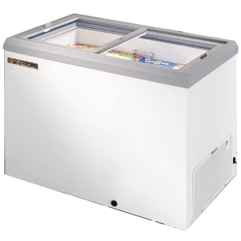 True Food Service 10 Cu. Ft. White Exterior Horizontal Freezer