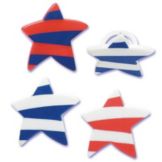 Bakery Crafts&reg; Red White & Blue Star Molded Rings