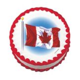 Lucks&trade; Edible Image&reg; Wavy Canadian Flag
