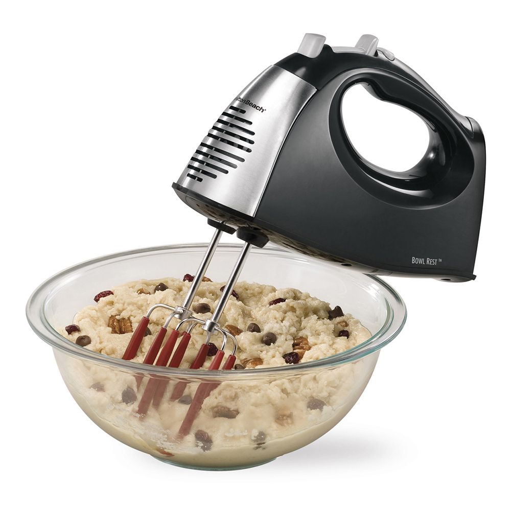 Hamilton Beach Black SoftScrape&trade; 6 Speed Hand Mixer with Case
