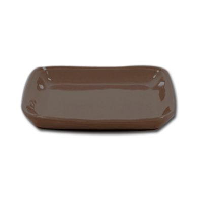 H.F. Coors Matte Brown 6-3/4" Square Plate