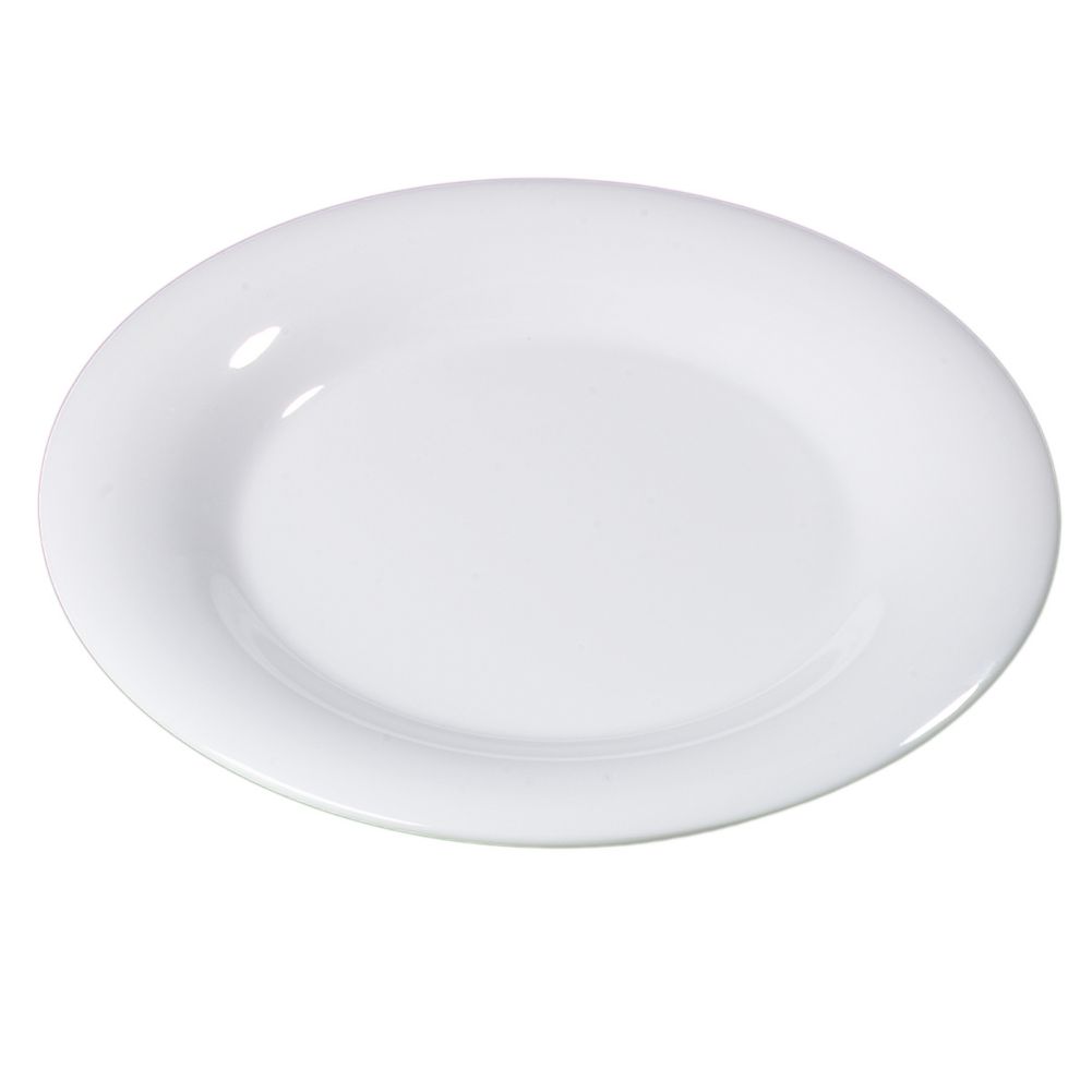 Carlisle&reg; Durus&reg; 10-9/16" White Wide Rim Dinner Plate