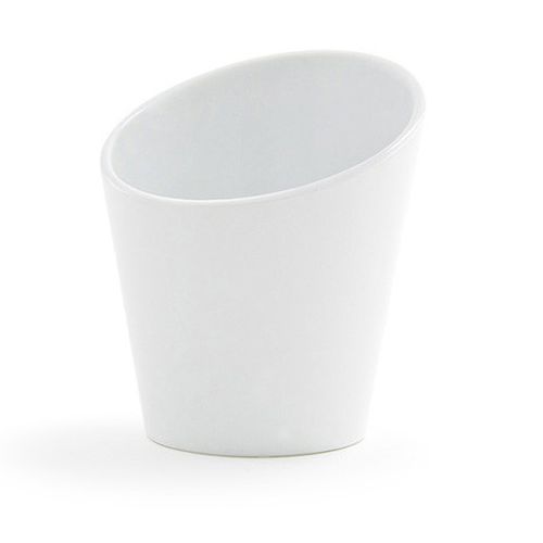 Front of The House Harmony 6 Oz. White Slanted Top Cup