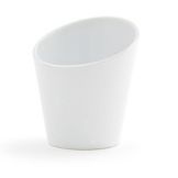 Front of The House Harmony 6 Oz. White Slanted Top Cup