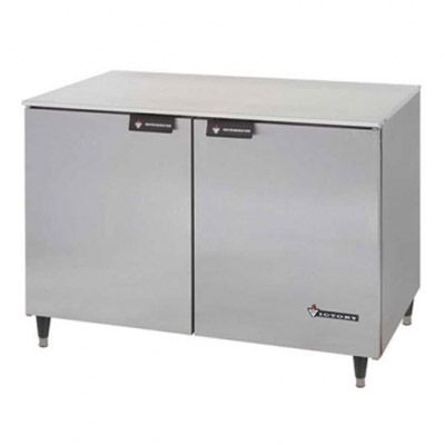Victory Refrigeration Two Door Undercounter Freezer with S/S Top