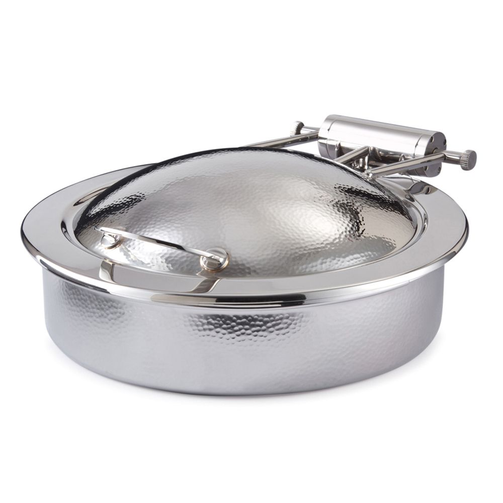 D.W. Haber S/S 2 Gal. Hammered Round Grill Chafer with Lid