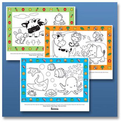 Hoffmaster&reg; Kids Dine-Out Kit with Placemat, Crayons & Wipe