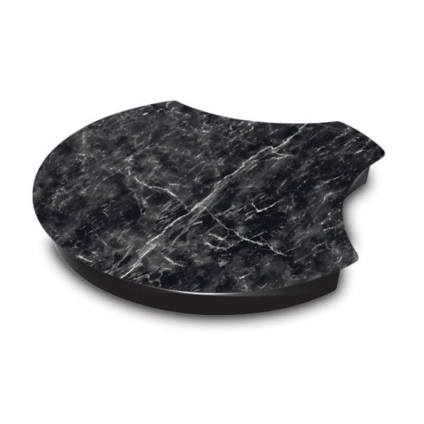 Delfin 18.25" x 18.25" Black Round Carrara Pod