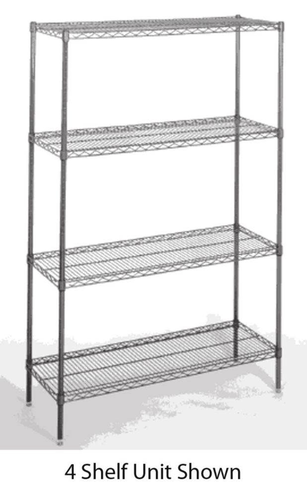 Nor-Lake 3 Tier 6' x 6' Chrome Kote Walk-In Shelving Package
