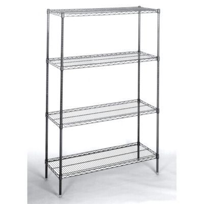 Nor-Lake 4 Tier 6' x 8' Chrome Kote Walk-In Shelving Package