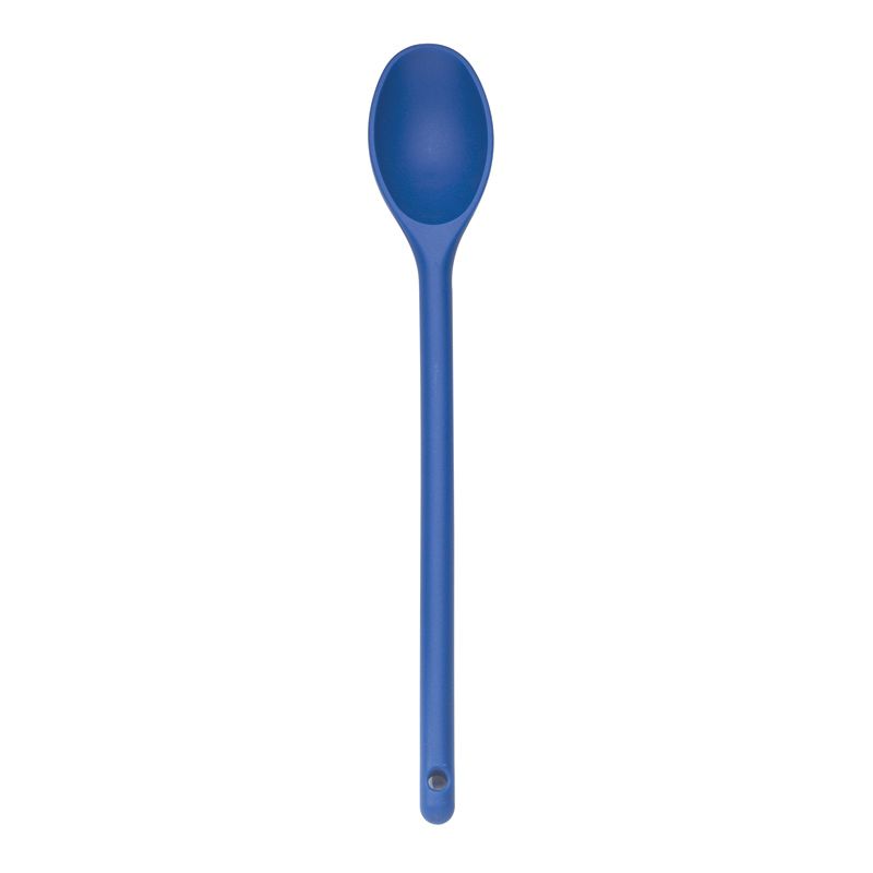 Browne Foodservice 15" Blue Nylon Spoon