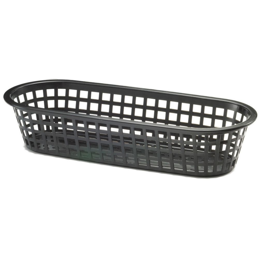 Tablecraft Black 14" Oblong Sub Basket