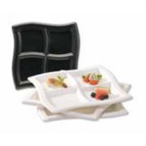 EMI Yoshi&reg; Black Plastic 4 Compartment 10" Wave Plate