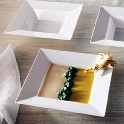 EMI Yoshi&reg; Squares White 12 Oz. Serving Bowl