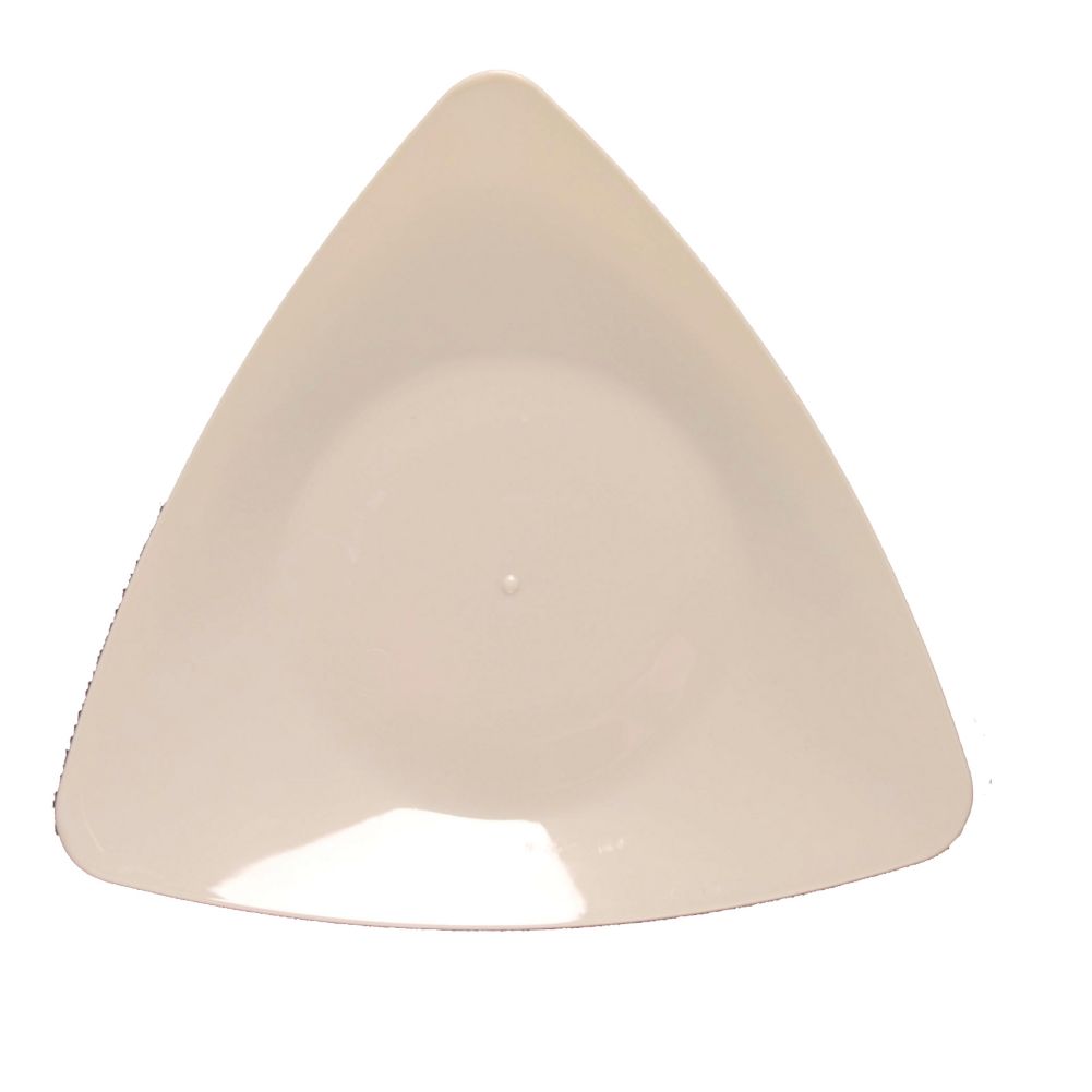 EMI Yoshi&reg; White Plastic 6" Triangles Plate