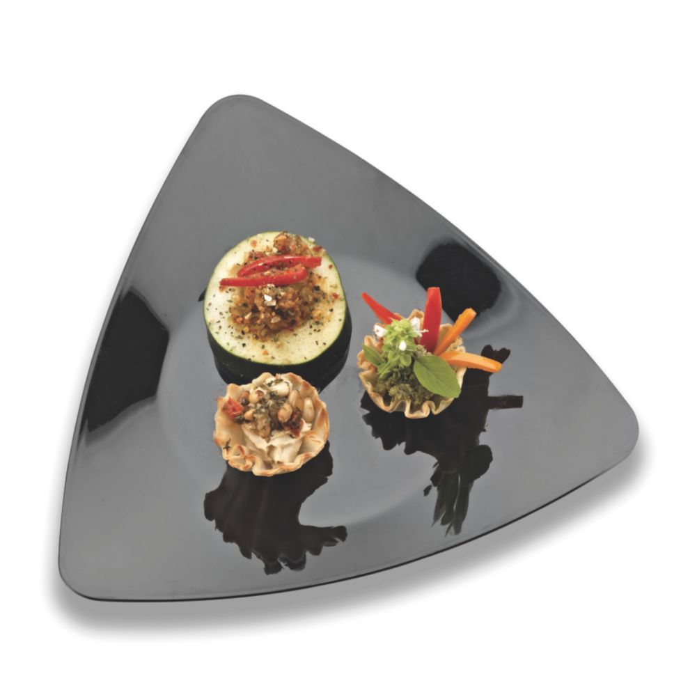 EMI Yoshi&reg; Black Plastic 7" Triangles Plate