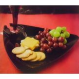 EMI Yoshi&reg; Black Plastic 9" Triangles Buffet Plate