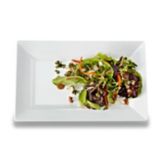 EMI Yoshi&reg; Rectangles White Plastic 10" x 6-1/2" Plate