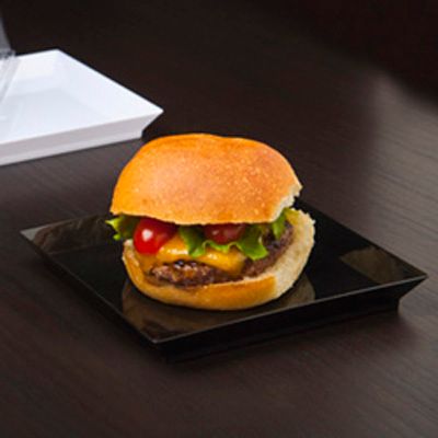 EMI Yoshi&reg; Small Wonders Black Plastic 4-1/2" Square Dish