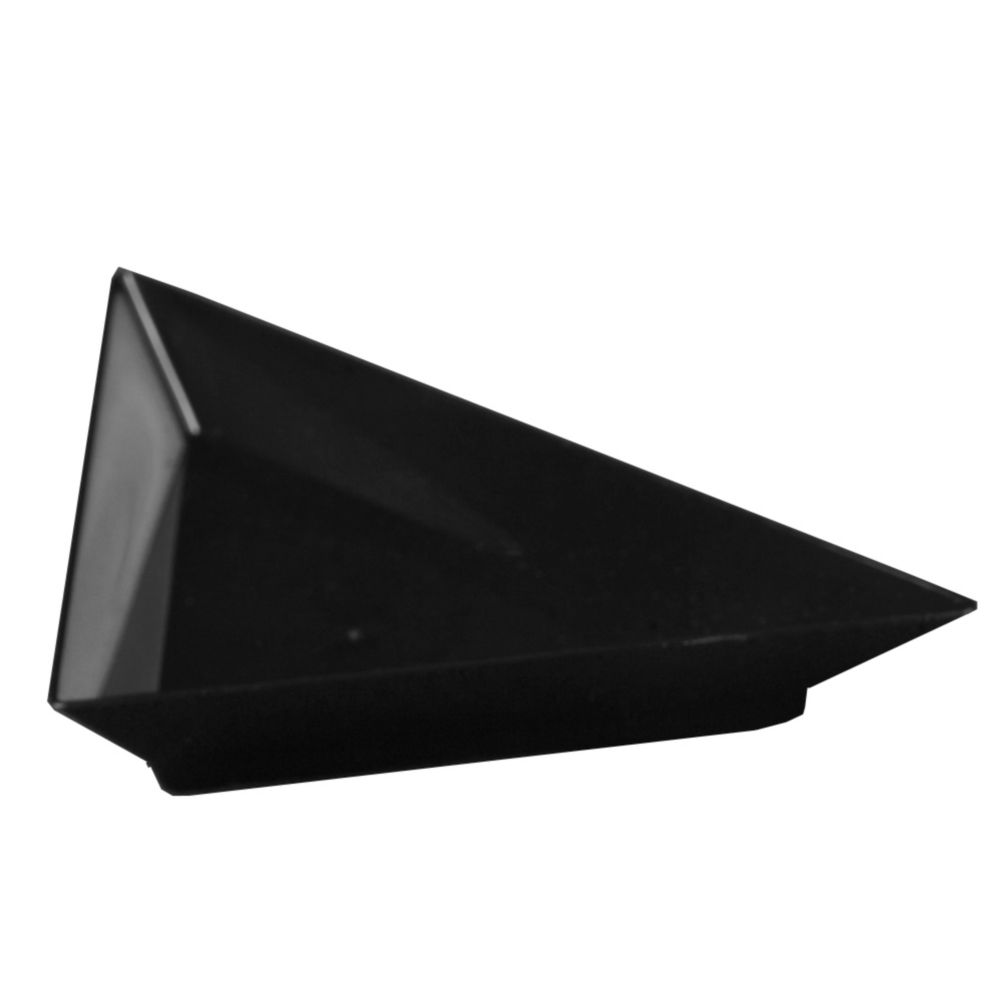 EMI Yoshi&reg; Small Wonders 2 x 3" Black Plastic Triangle Dish