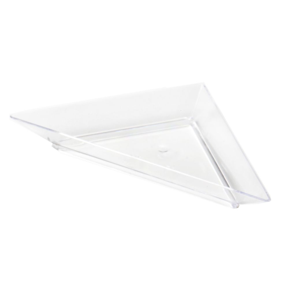 EMI Yoshi&reg; Small Wonders 2 x 3" Clear Plastic Triangle Dish