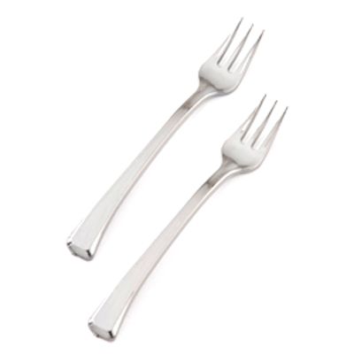 EMI Yoshi&reg; Glimmerware Silver 4" Plastic Tasting Fork