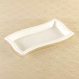 EMI Yoshi&reg; White Plastic 6" x 12" Waves Tray