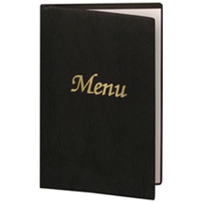H Risch Inc. 8-1/2" x 11" Black Menu Cover