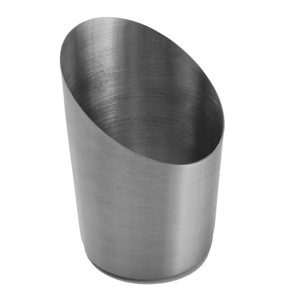 American Metalcraft Satin Finish S/S Angled Fry Cup