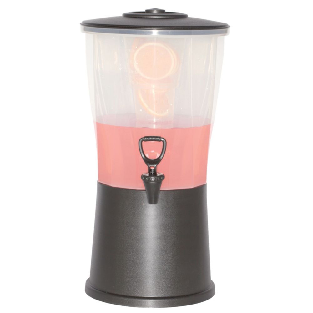Service Ideas Black Base 3 Gal.. Round Beverage Dispenser