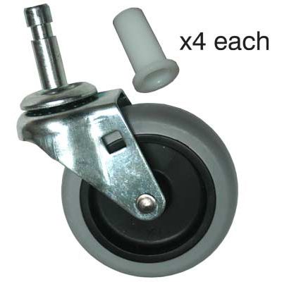 Rubbermaid&reg; Utility Cart 3" Caster Kit