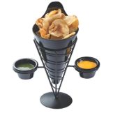 Tablecraft Vertigo Collection&trade; Black 9"H Appetizer Cone