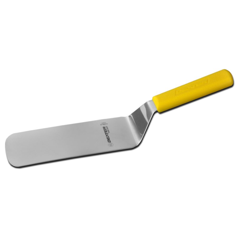 Dexter Russell Sani-Safe&reg; Yellow Handle 8" x 3" Turner
