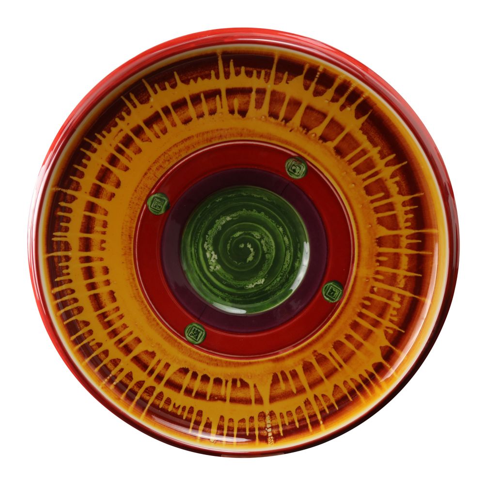 Elite Global Sol. 18-3/4" x 3-1/4" Round Hot Cha-Cha Platter